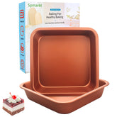Spmarkt molde cuadrado 8x8 para hornear y desmoldar fácilmente.