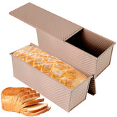 Spmarkt Pan Pullman dorado 2.2lb con tapa para hornear pan en casa
