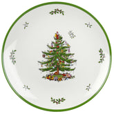 Plato Spode Arbol Navidad Melamina, ideal para servir 14 pulgadas en interior o exterior.