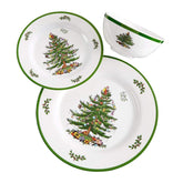 Spode Árbol de Navidad plato de cena 11 pulgadas, ideal para comidas festivas y duraderas.
