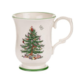 Taza Spode arbol navideno con Santa, ideal para cafe aromatico.