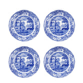 Spode Azul Italiano plato de ensalada de 7,25 pulgadas, juego de 4 para comidas elegantes.