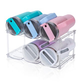 Organizador de botellas spospo apilable para Stanley 40 oz, ahorro de espacio.