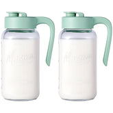 Spreccio Mason Jar Pitcher con tapa de boca ancha, vertido limpio y sin derrames.