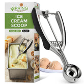 Spring Chef Cookie Scoop libera masa con un solo movimiento para galletas uniformes.