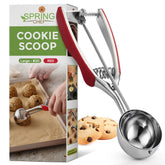 Spring Chef Cuchara para galletas de gran tamaño, porciones uniformes para hornear.
