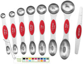 Spring Chef cucharas de medición magnéticas 8 piezas para ahorrar tiempo y espacio
