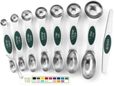 Spring Chef cucharas medidoras magnéticas de acero inoxidable para almacenamiento compacto