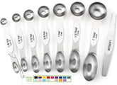 Spring Chef cucharas de medición magnéticas de 8 piezas para cocción precisa