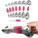 Spring Chef cucharas medidoras magnéticas duales para almacenamiento rápido.