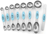Spring Chef cucharas magnéticas de medición, almacenamiento compacto y acceso rápido.
