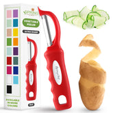 Spring Chef Pelador de Verduras Giratorio Rojo para pelar rápido