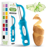 Spring Chef pelador de verduras con giro ergonómico facilita pelado preciso.