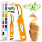 Spring Chef pelador de verduras con giro suave para un pelado uniforme.