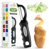 Spring Chef Pelador giratorio premium con hojas dobles afiladas para pelar rápido y preciso.