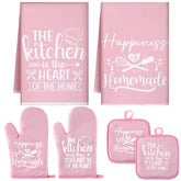 Sratte toallas de cocina rosa, absorbentes para secar platos y manos.