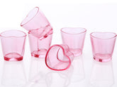 Vasos de chupito Srgeilzati en forma de corazón, rosa, ideales para brindis.