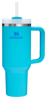 STANLEY Quencher H2.0 muestra tapa FlowState de tres posiciones para evitar derrames en movimiento.