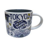 Starbucks Serie Estuve Allí Tokio, taza cerámica con diseño mixto, ideal para tu café matutino.