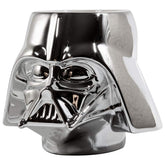 Star Wars Darth Vader taza cromada frente, ideal para colección.