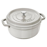 Staub cocotte redonda 7qt blanco trufa, ideal para guisos jugosos