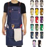 Delantal Stenffy para cocina, vista frontal, protege la ropa al cocinar.