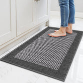 StepRite: alfombra gris 32x20 con base antideslizante, ideal para largas horas de cocina.