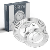 Sterline tapa universal de vidrio templado pequeña, visión clara para vigilar la cocción.