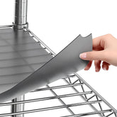 Sterling Shelf Liners grafito 16x36: empaque plástico liso para ajuste perfecto.