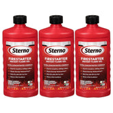 Sterno gel encendedor vista frontal envase mostrando la etiqueta y facilidad de uso