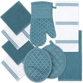Sticky Toffee: toallas de cocina azul absorbentes para secar platos.