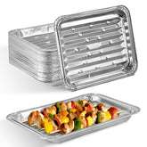 Stock Your Home bandeja para asar con fondo ranurado, ideal para textura tipo parrilla.