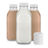 Stock Your Home botellas de vidrio de 1 litro con tapa para almacenar líquidos.