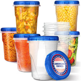 Stock Your Home: contenedores de 32oz con tapas giratorias para sobras frescas.