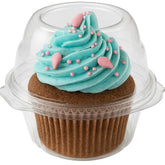 Stock Your Home contenedor plástico transparente para cupcakes, ideal para exhibir sabores.
