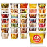 Stock Your Home contenedor deli plástico 16 oz con tapa para sobras.