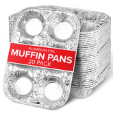 Stock Your Home: moldes desechables para muffins de 6 cavidades, ideal para hornear sin ensuciar.