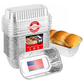 Stock Your Home moldes mini pan aluminio con tapa plástica para hornear y almacenar