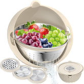 Stockpot colador giratorio 360° para escurrir rápido y sin salpicaduras.