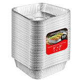 Stock Your Home 8x8 bandeja cuadrada de aluminio para hornear, ideal para pasteles y recetas.