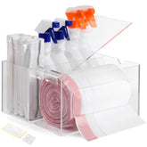 Storage Standard caja acrílica-basura cocina con acceso rápido y contenido visible.