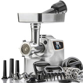 STX International Magnum 1800W, vista frontal, ideal para moler carne en casa con alta capacidad