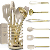 STYLED SETTINGS espátula dorada para cocinar sin rayar sartenes antiadherentes.