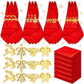 Servilletas rojas de Suclain para mesa festiva, tacto suave.