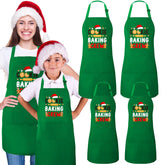 Suhine 4-pack de delantales navideños para adultos en verde, perfectos para cocinar