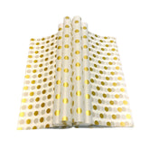 Suiwen, papel encerado dorado con puntos para servir comida con elegancia.