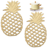 Sumnacon salvamanteles con piña dorada protege superficies al servir caliente
