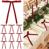Suncalla servilletero Navidad burdeos con arco de terciopelo para gala