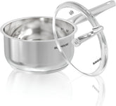 Sunhouse olla inoxidable 1,4 litros con tapa para guisos caseros