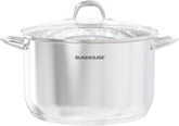 Sunhouse olla stock 15qt con tapa visible para hervidos grandes.